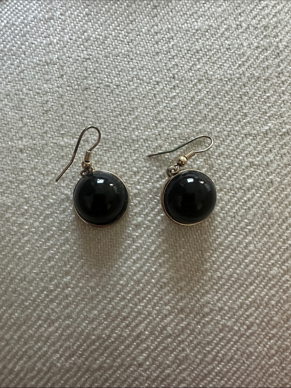 Black dangling earrings
